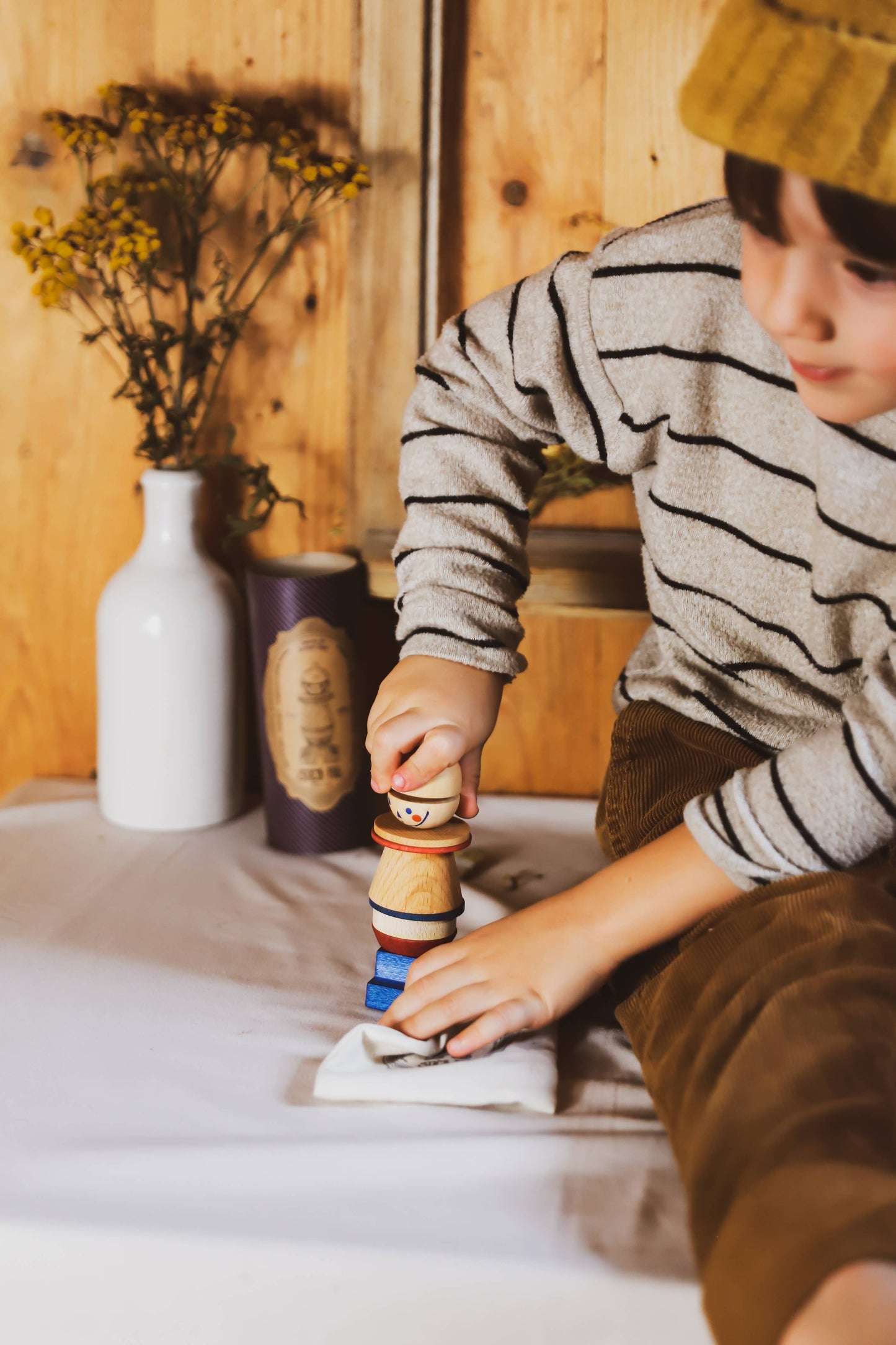 Montessori Stapelstock Spielzeug – Strichfiguren kreativ arrangieren